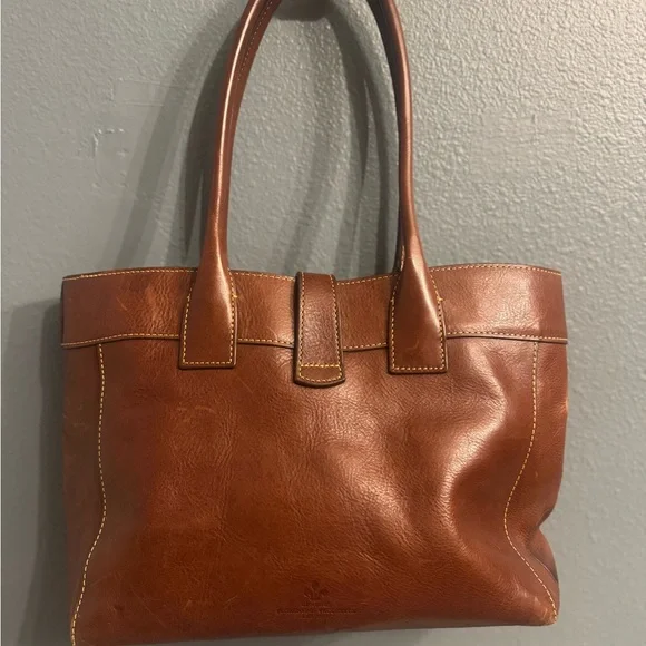 Dooney & Bourke Brown Leather Shoulder Bag - Picture 3 of 6